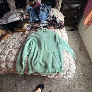 Casual Green Crew Neck Sweater